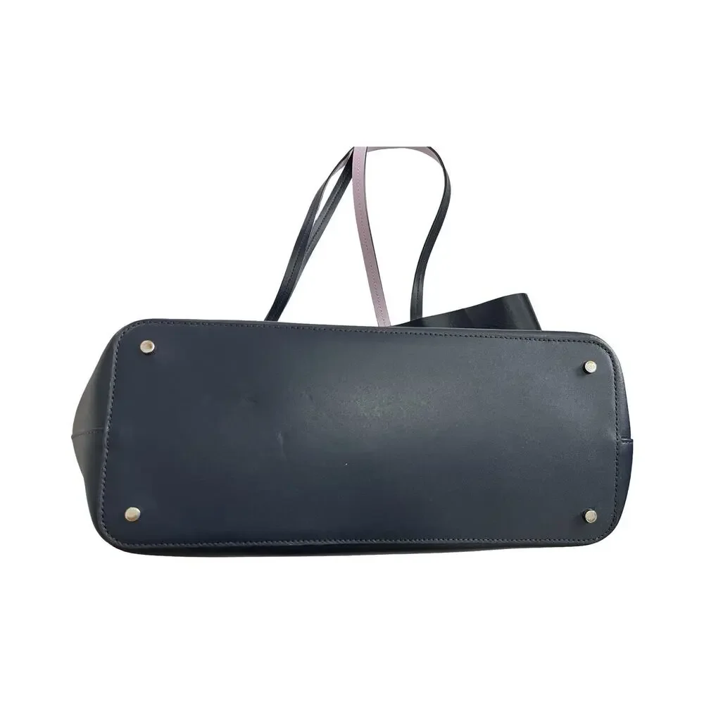 Kate Spade Zibbi Medium Leather‎ Tote Shoulder Bag & Owl Wristlet in Navy Blue